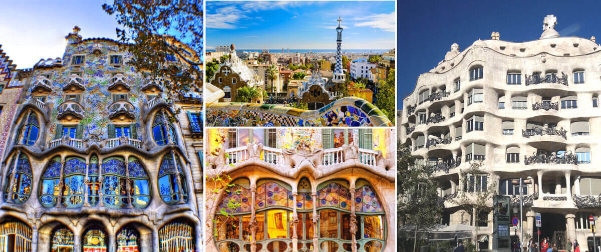 Neke od Gaudijevih građevina u Barseloni