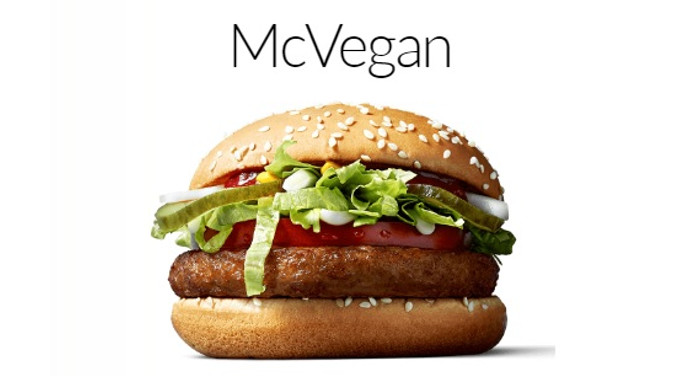 Mek Donaldsov veganski burger