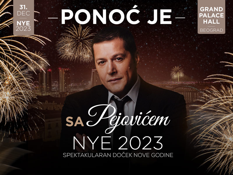 Grand Palaca Hall, Aco Pejović Doček Nove godine 2023 Beograd Nova